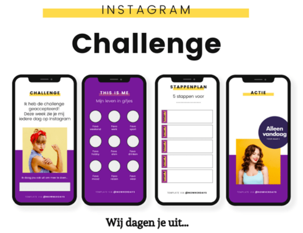 Gratis templates van Nowherdays voor de instagram challenge
