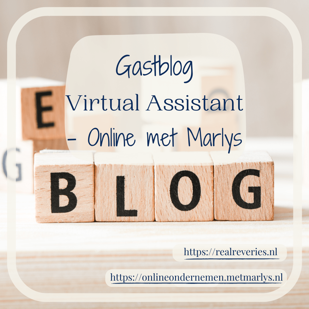 Gastblog virtual assitant - online met Marlys. Afbeelding schrijft: blog