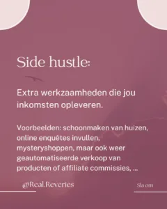 Side hustle definitie en voorbeelden